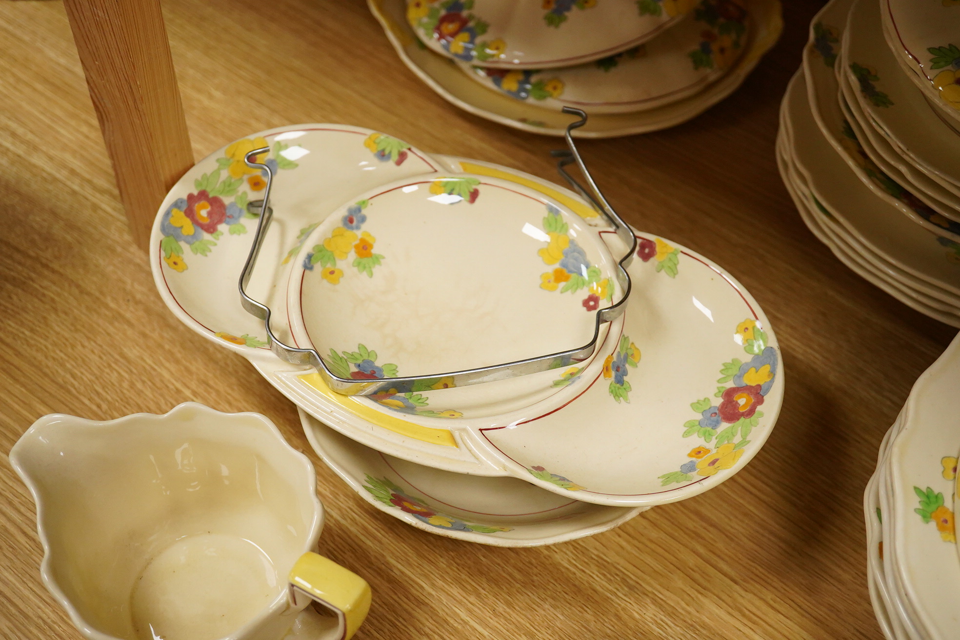 A large 19th century copper pan and fish kettle, largest 73cm in length